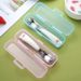 Mother & Kids 316 Stainless Steel Children's Spoon Two Color Bear Ingot Spoon Baby Eating Training Spoon_viptrois.com