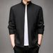 1 Spring And Autumn Stand Collar Casual Hong Kong Style Brand New Men's Top Business Dad's Jacket_viptrois.com
