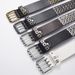 New style square, bead, willow, nail, three exhaust eyes, punk PU belt, unisex personalized and trendy pants belt_viptrois.com
