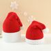 Christmas Children's knitted red hat Hairball wool hat hat Children's knitted Christmas color hat_viptrois.com