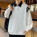 Long Sleeve T-Shirt Men's Spring And Autumn Jacket Youth Trendy Brand Polo Shirt Large Size Sweater Bottom Shirt Simple Fleece Top_viptrois.com