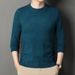 Men's Knit Sweater Winter Warm Ribbed High Neck Pullover Casual Slim Fit Long Sleeve Tops_viptrois.com