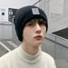 Hat Men's and Women's Winter Warm Wool Knitted Hat Fashion Trendy New Cotton Hat Cycling fleece-lined Men's Baotou_viptrois.com