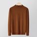 Pure American Style Half Turtleneck Core-Spun Yarn Knitwear Muscle Men Tight Elastic Long Sleeve Sweatshirt Mid-Neck_viptrois.com