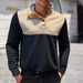 Men's Casual Color Block Polyester Zip-Up Hoodie Lightweight Outdoor Sportswear For All Seasons_viptrois.com