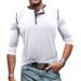 Men's Clothing Long Sleeve Henley Shirt Cotton Blend Casual T-Shirt For Autumn Winter - Slim Fit Crew Neck Tee In White, Black, Navy, Olive & More_viptrois.com
