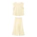 Toddler Girls Clothing New Style Girls Sleeveless Suit Small Vest Top Trousers Two Piece Set_viptrois.com