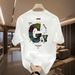 Summer 2025 New Fashionable High-end Clothing Pure Cotton Short T-shirt Men's Half Sleeved Loose Round Neck Casual_viptrois.com