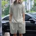 2024 European And American Summer Men's Clothing Solid Color Large Size Loose Suit Short-sleeved Shorts Solid Color Casual Suit Men_viptrois.com