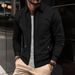 Men Spring Youth Waffle Zipper Pocket Lapel Slim Cardigan Men's Jacket_viptrois.com