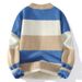 Pure Cross-Border New Casual Crew Neck Sweater Trendy Brand Fashion Color-Block Youth Knitwear Men's Top_viptrois.com