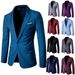 Business Casual One Button Slim Fit Business Formal Suit Jacket Fashionable Men's Clothing_viptrois.com