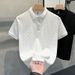 Men's Jacquard Polo Shirt - Breathable Slim Fit Casual Shirt With Lapel, Short Sleeve Comfortable T-Shirt_viptrois.com