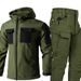 Men's Clothing Beetle Shark Skin Softshell Jacket Set For Men Camouflage Waterproof Military Style Outdoor Warm Clothing_viptrois.com