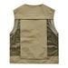 Men's Quick-Dry Mesh Vest With Multiple Pockets, Outdoor Fishing Photography Sleeveless Jacket, Plus Size (Up To 6XL)_viptrois.com