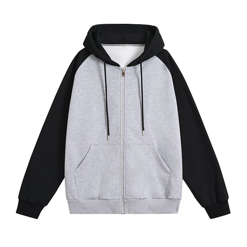 Men's Zip-Up Fleece Hoodie – Winter Streetwear Jacket With Thickened Inner Lining (Rabbit Wool Blend, Anti-Static, Distressed Print, M-3XL)_viptrois.com
