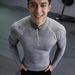 Men's Seamless Performance Long Sleeve T-Shirt – Stretchable, Breathable & Moisture-Wicking Workout Top For Gym, Running & Fall Training_viptrois.com