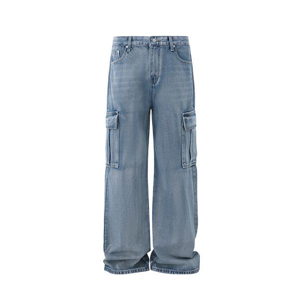 Men's Clothing Workwear Straight Jeans Men's Spring Loose Casual Long Pants Korean Style Trendy Wide Leg Pants_viptrois.com