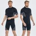 Men's Clothing 2 3mm One Piece Short Diving Suit With Rear Zipper Rubber Diving Suit For Cold And Warm Outdoor Swimming Snorkeling Suit_viptrois.com
