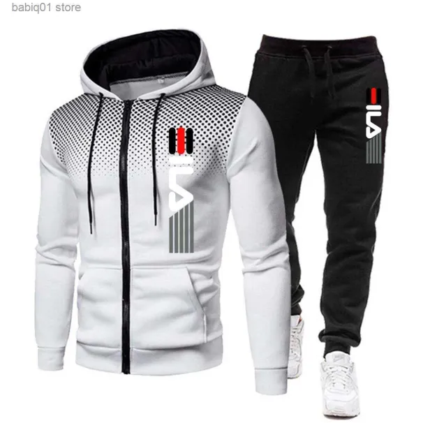 Men's Tracksuits Autumn Men's Tracksuit Suit Zipper Hoodie +pants 2 Piece Set Men Clothing Jogging Sports Set Casual_viptrois.com