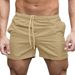 Men's Quick-Dry Beach Shorts With Drawstring Waist - Lightweight Polyester Casual Summer Shorts For Swimming, Travel & Outdoor Activities _viptrois.com