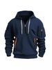 European Size Spring And Autumn Men's Sweater Hooded Zipper Multi-pocket Jumper Men's Sports And Leisure Jacket_viptrois.com
