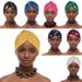 Women's Scarves New Fashion All Match Feather Hot Stamping Baotou Hat Indian Hat Chemotherapy Hat To Cover Gray Hair Muslim Hat_viptrois.com