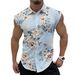 Men's Casual Sleeveless Shirt Fashion Print Breathable Loose Vest Top_viptrois.com