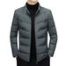 Pure 2025 Winter New Stand Collar White Duck Men's Down Jacket Young And Middle-aged Men, Thickened, Warm, Casual, High-end_viptrois.com