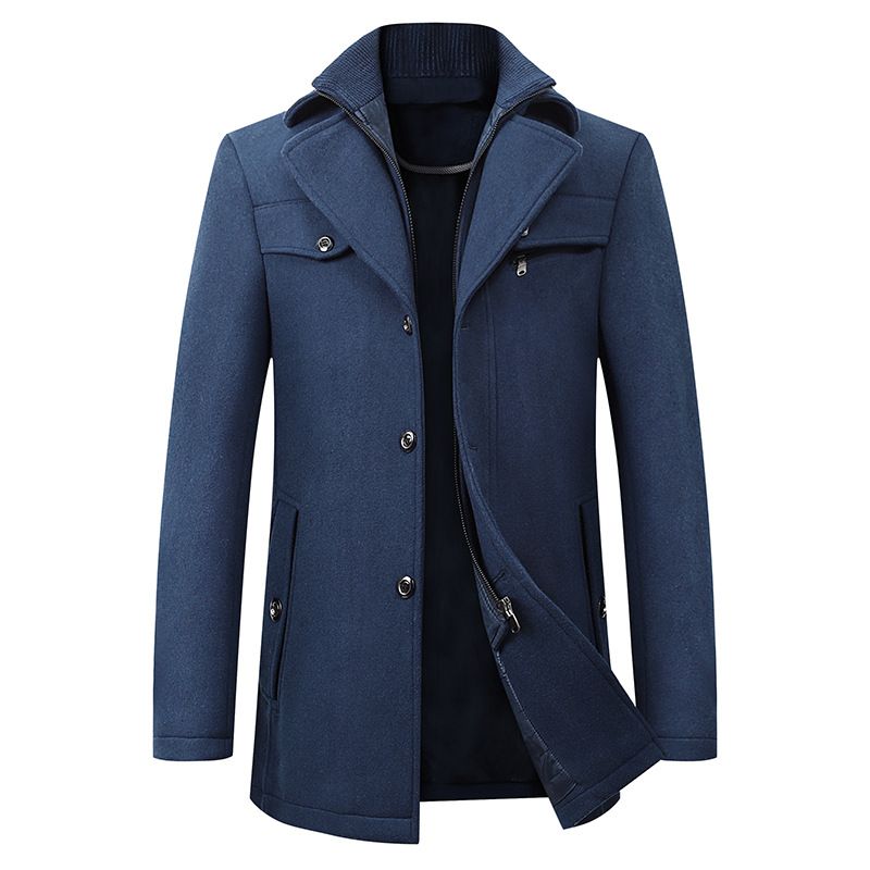 CT 2025 New Woolen Business Casual Fashion Thickened Warm Oversized Men's Trendy Trench Coat_viptrois.com