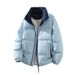 Men's Clothing Color-Block Puffer Jacket – 90% White Duck Down, 750 Fill Power, Stand Collar Winter Coat (Onyx Black, Violet, Cloud Grey, Glacier)_viptrois.com