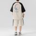 Boys, Teenagers, Casual Students, Loose Shorts, Trendy Summer Set, Sports Suit, Short Sleeved T-Shirt_viptrois.com