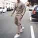 Men's Casual Long Sleeve Outfit Set – Trendy Two-Piece (Breathable Poly-Cotton Blend) For Spring & Fall_viptrois.com