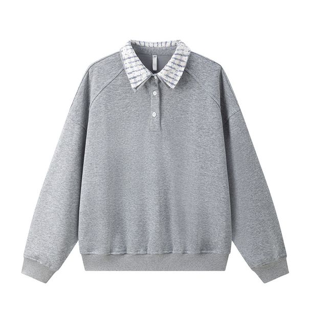American Style Two-Piece Patchwork Double-Layer Turn-Down Sweatshirt Trendy Brand Men's Spring And Autumn Loose_viptrois.com