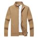 Pure Yiding Sen Autumn Winter Men's Thickened Business Casual Knitted Sweater Stand Collar Pure Cotton Jacket Factory Direct_viptrois.com