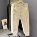 Men's Casual Work Pants - Slim Fit Stretch Cotton Chino Trousers For Spring & Summer, Comfortable Elastic Waist, Breathable & Washable_viptrois.com