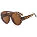 Men's Sunglasses Retro Oval Double Beam Glasses Cool Square Shoot Trendy Sun Protection Sunglasses Women's Large Frame Fashion Sunglasses Street_viptrois.com