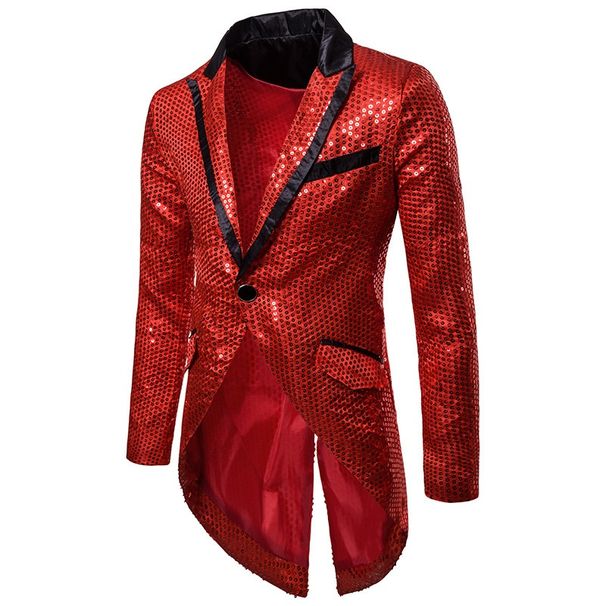 Loom European American Clothing Autumn And Winter Sequin Decorated Design Evening Dress Tuxedo Men's Lapel Suit XZ31_viptrois.com