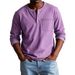 Men's Slim Fit Long Sleeve T-Shirt - Breathable Round Neck Casual Top For Autumn & Winter_viptrois.com