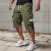 Men's Lightweight Straight Leg Cargo Shorts - Breathable Polyester Summer Casual Mid-Length Pants For Active Lifestyles (Black, Army Green,_viptrois.com