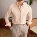 New Spring And Autumn Fashion Striped Long Sleeved Shirt Men's Trendy Brand Slim Business Casual Shirt Men's Tops_viptrois.com