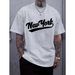 hombre Nuevo Estilo Verano Camisetas De Manga Corta Con Estampado Inglés Simple Adecuadas Para Uso Diario Informal_viptrois.com