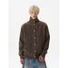 American Retro Atmosphere Button Stand Collar Cardigan For Men, Autumn Winter Cleanfit Versatile Lazy Knitted Sweater_viptrois.com