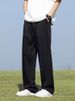 Sommer Koreanische Männer Hosen Licht & Dünne Polyester Elastische Taille Halb Breite Lose Hosen Drapieren Anzug Hosen Männliche Casual Hosen_viptrois.com