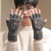 Sports Gloves Skiing Cycling Motorcycle Hiking Warm Gloves Gloves for men warm winter fingers open fingers autumn and winter knitted wool flap_viptrois.com