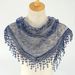 Spring And Autumn Floral Lace Korean Edition Triangle Headcloth Classic Breathable Hollow Solid Color Scarf_viptrois.com