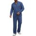 Dad's Chinese Style T Shirt Men's Long Sleeved Trendy T Sleeve Men's Clothing Large Size Loose Solid Color Long Sleeved Tang Suit Tops Men_viptrois.com