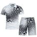 Men's Clothing Casual 3D Printed Polo Shirt Lapel Casual Suit_viptrois.com
