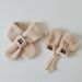 Kids' scarf, hat & glove sets Children's fleece thick gloves scarf Baby fleece bear embroidered warm suit_viptrois.com