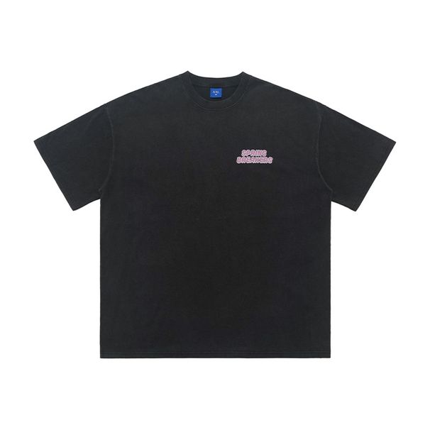 American Street Style Washed Printed Vintage Loose Short Sleeve T-Shirt Unisex Couple Versatile Top Autumn_viptrois.com